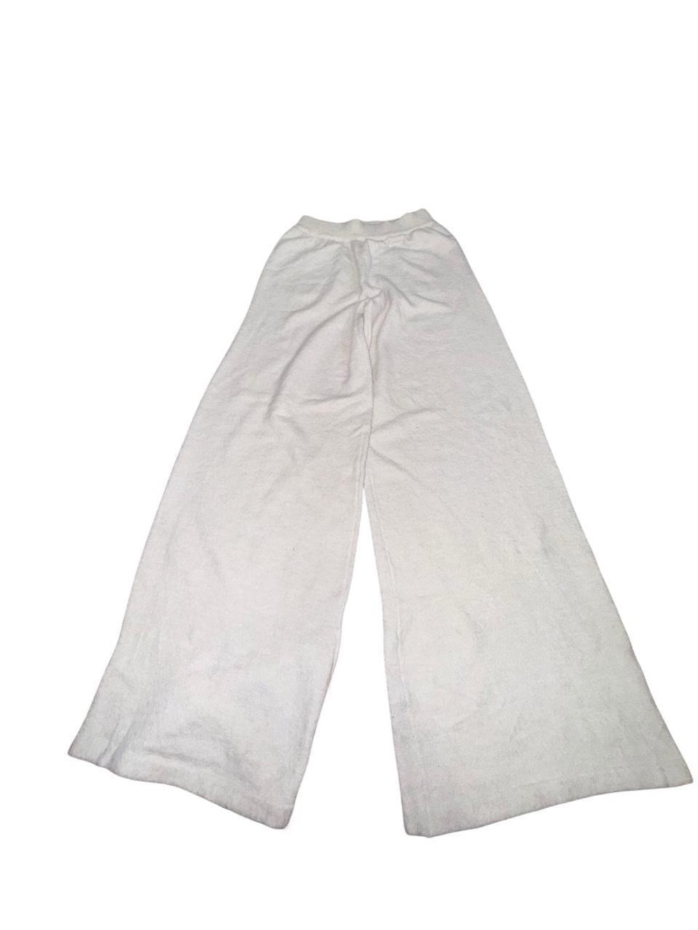 Princess Polly White Wide Leg Terry Pants